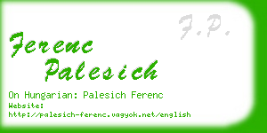 ferenc palesich business card